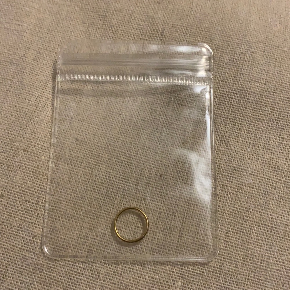 Gold hoop earring